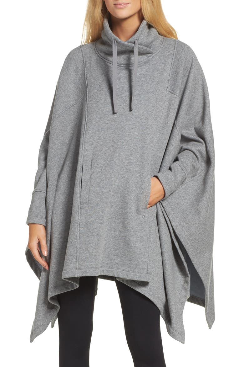Cozy Lounge Poncho, Main, color, CHARCOAL HEATHER