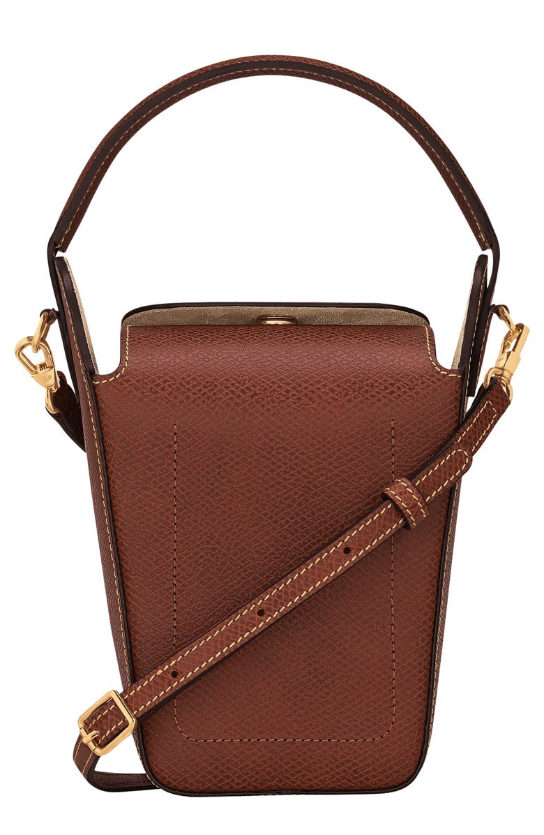 Longchamp Épure Popcorn Leather Bucket Bag, Main, color, Brown