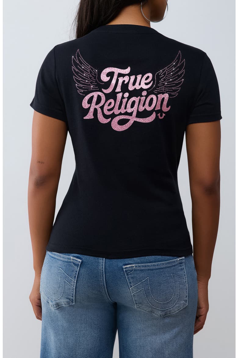 Wing Crewneck Tee, Alternate, color, JET BLACK