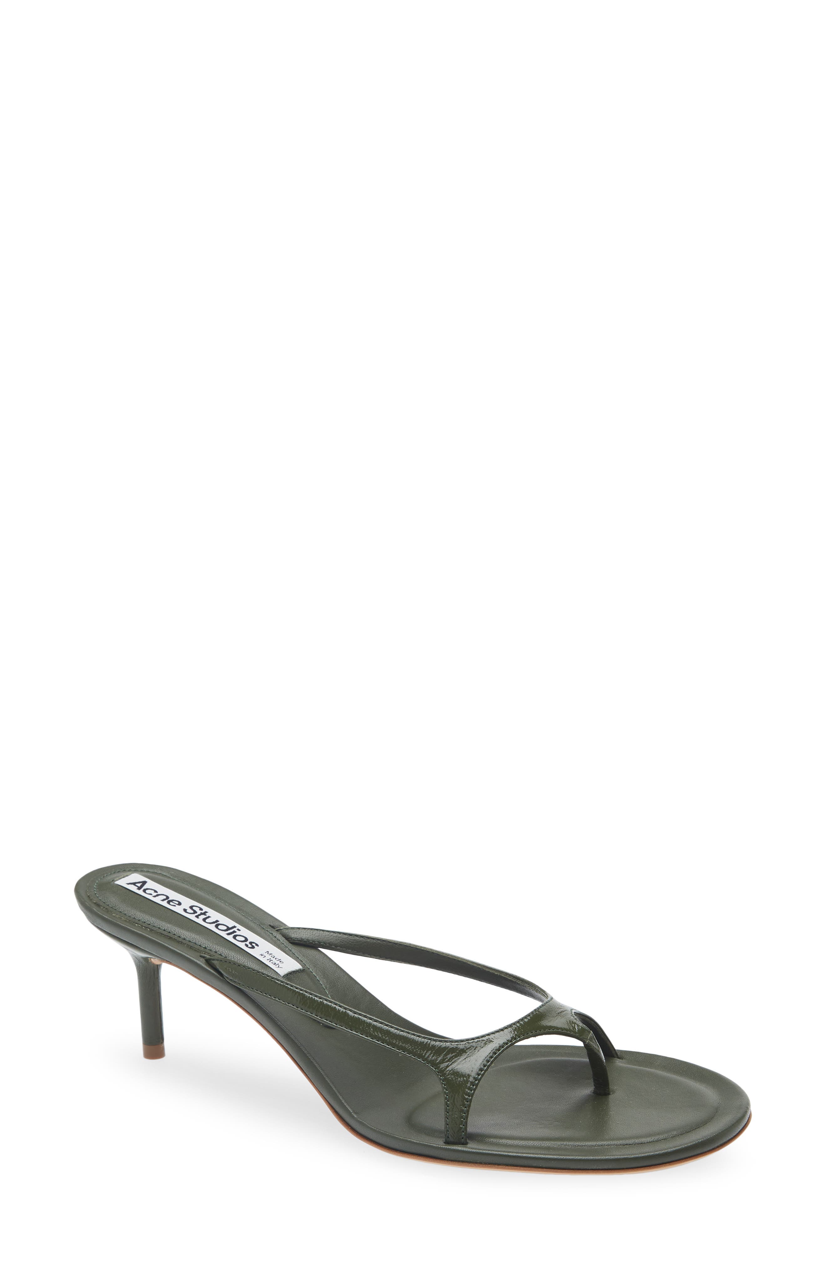 Acne Studios Kitten Heel Sandal, Main, color, Thyme Green