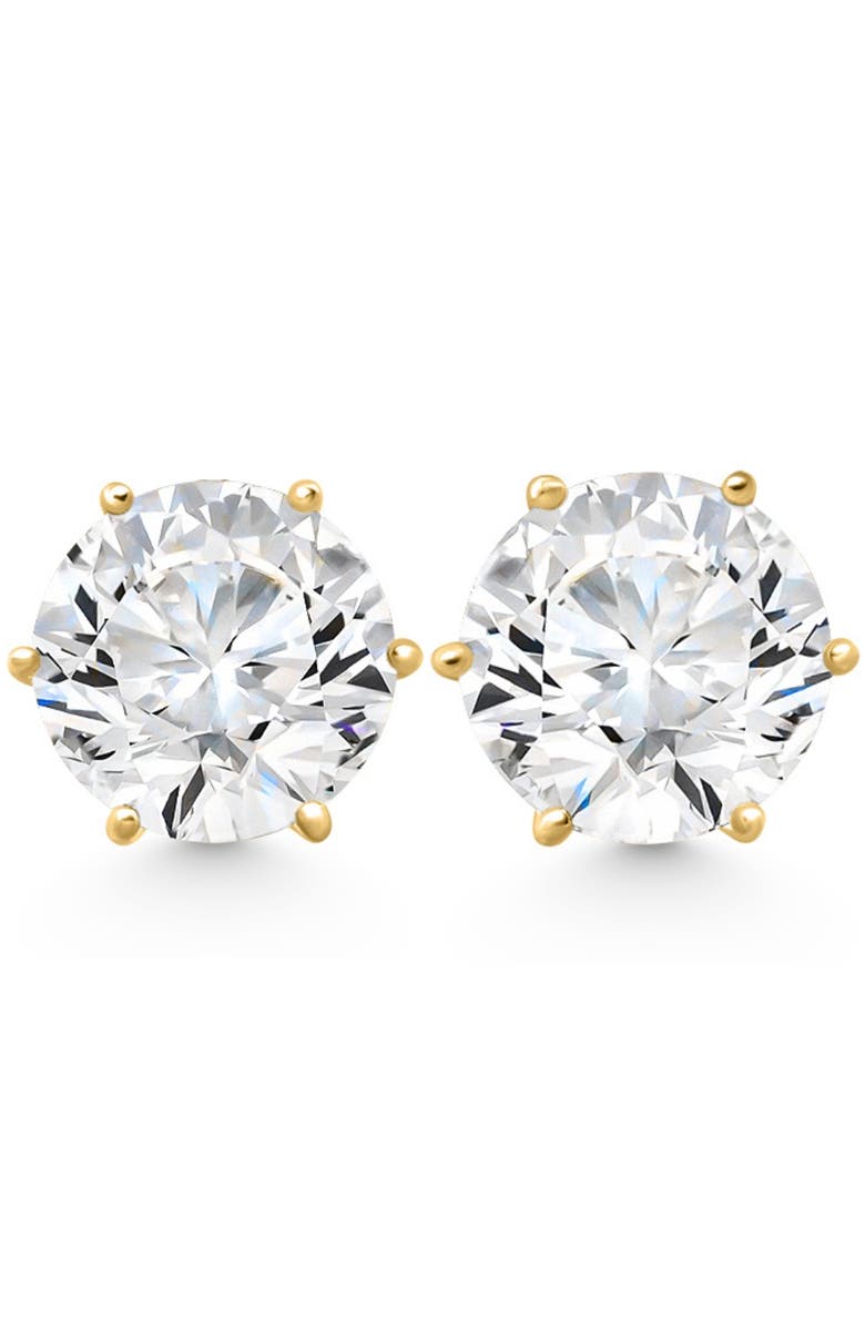 Bliss Diamond 2Ct tw Sylvie Round Thin & Delicate Diamond Studs 14k Gold Lab Grown, Main, color, 14K Yellow Gold