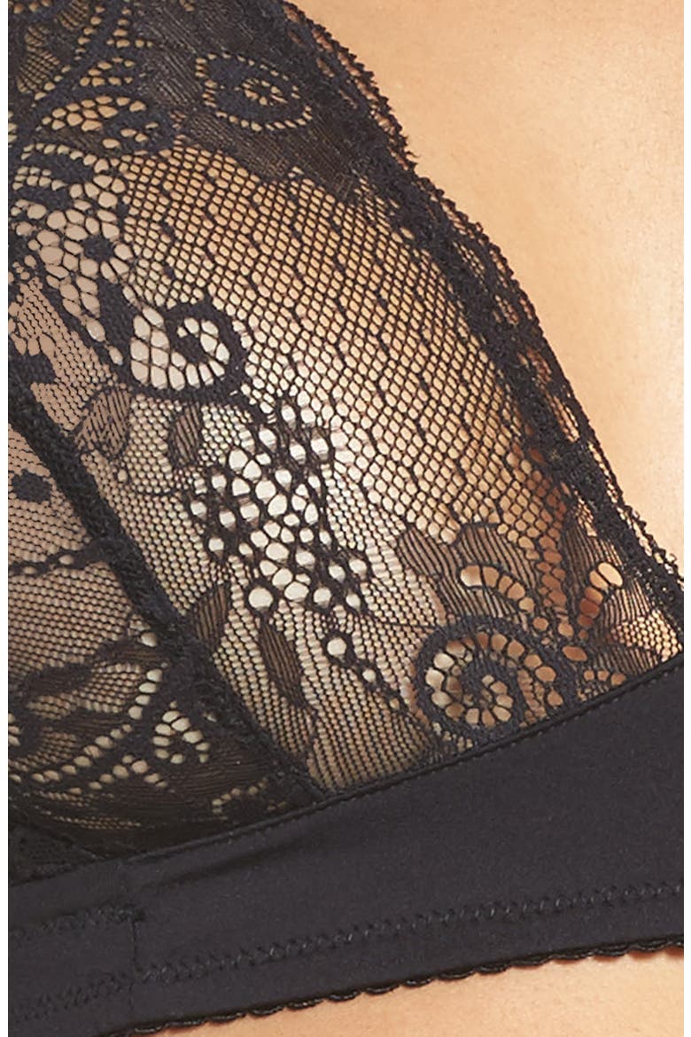 'Trenta' Soft Cup Bra, Alternate, color, BLACK