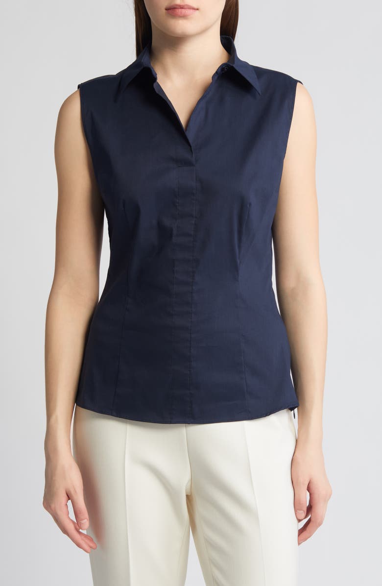 BOSS Sleeveless Top, Main, color, Sky Captain