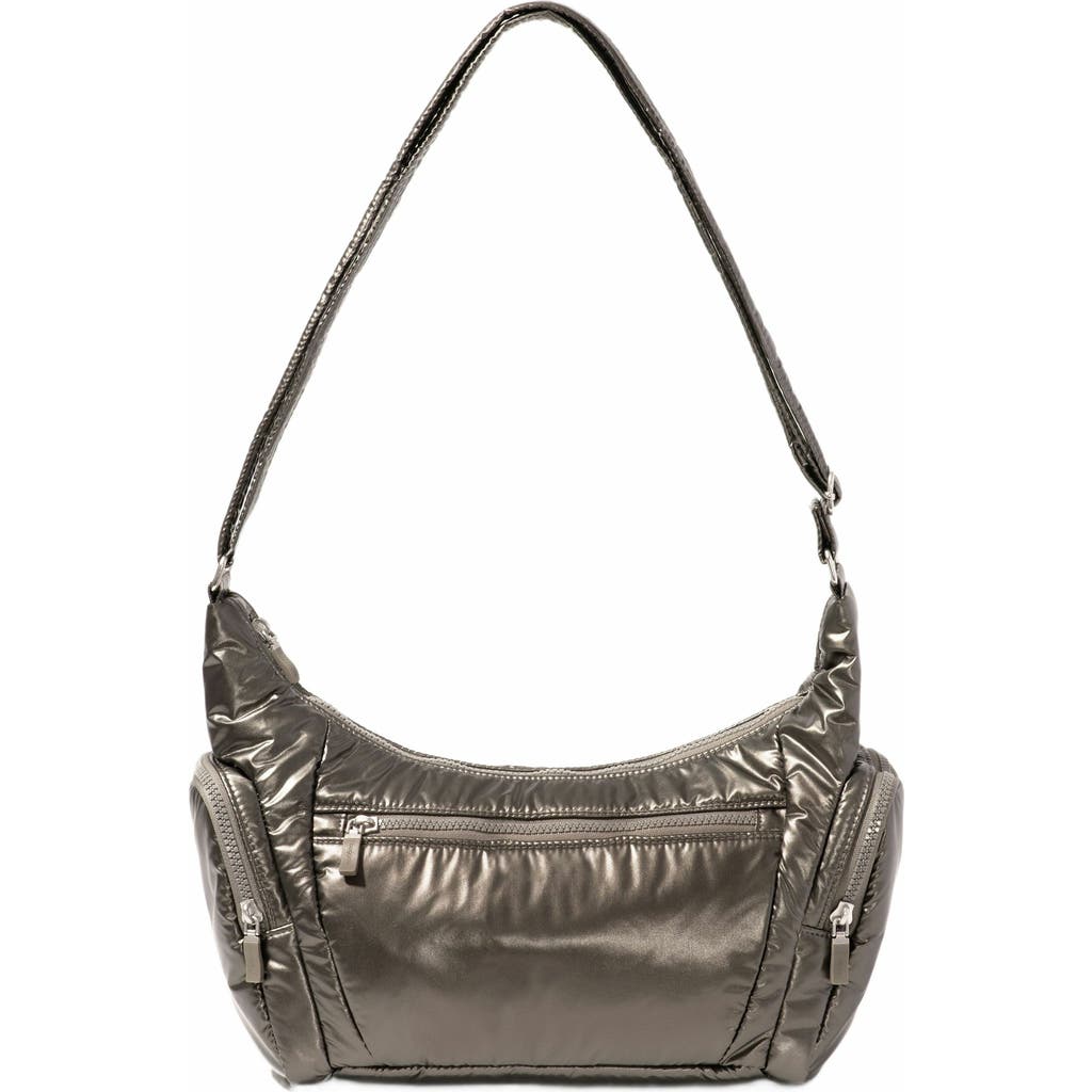 BAGGALLINI Banana Sling Crossbody Shoulder Bag in Gunmetal Puff  product