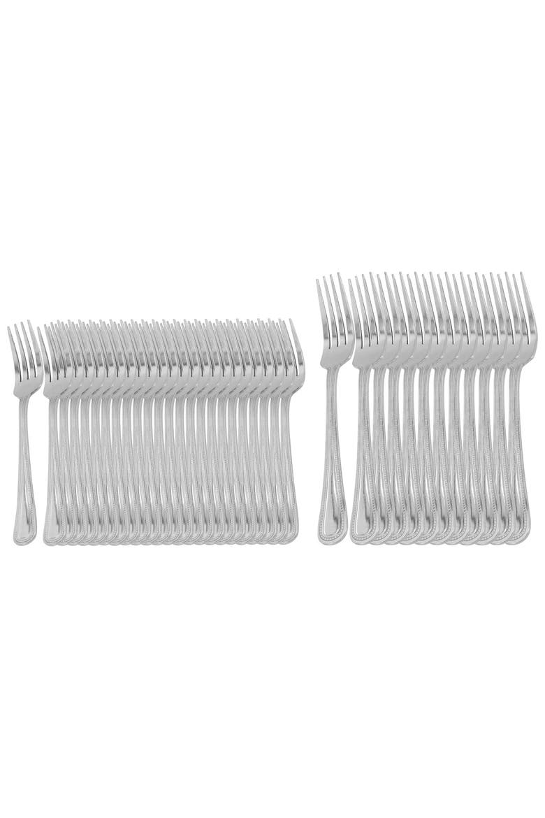 87 Piece Stainless Steel Flatware and Serving Set, Alternate, color, Silver