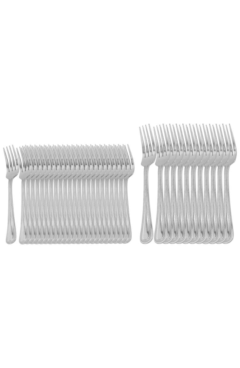 Gibson Home 87 Piece Stainless Steel Flatware and Serving Utensil Set, Alternate, color, Silver