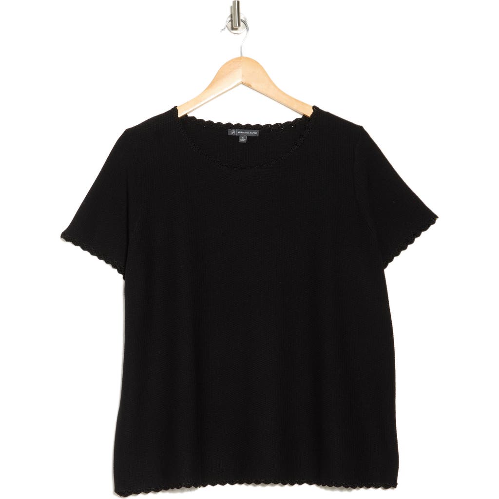ADRIANNA PAPELL ADRIANNA PAPELL SHORT SLEEVE SWEATER
