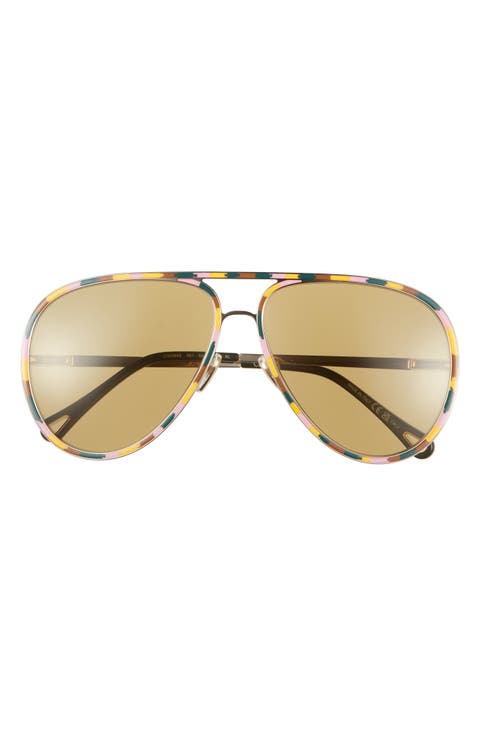 63mm Aviator Sunglasses