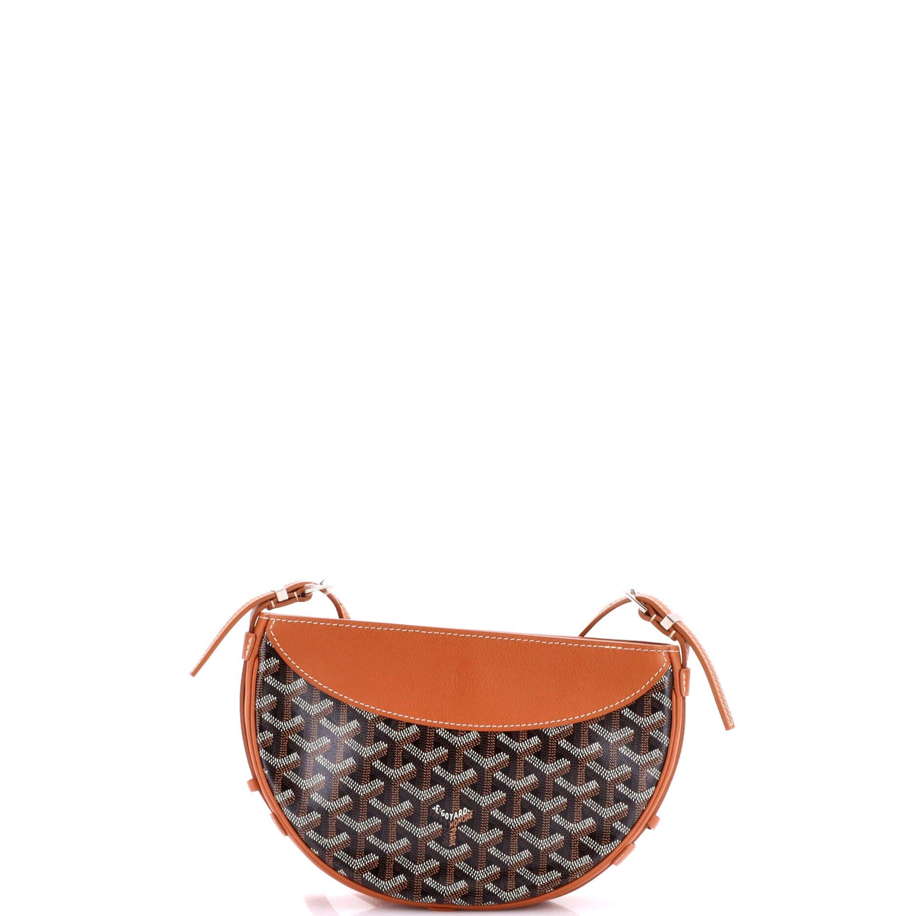 Pre-Owned Goyard Hirondelle Shoulder Bag Coated Canvas and Leather, Alternate, color, Brown
