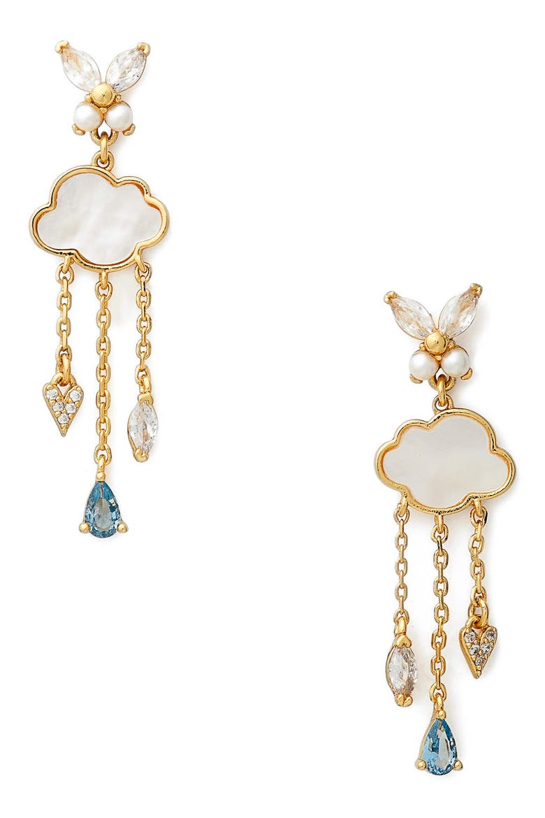 wishes cloud drop earrings, Main, color, CREAM MULTI