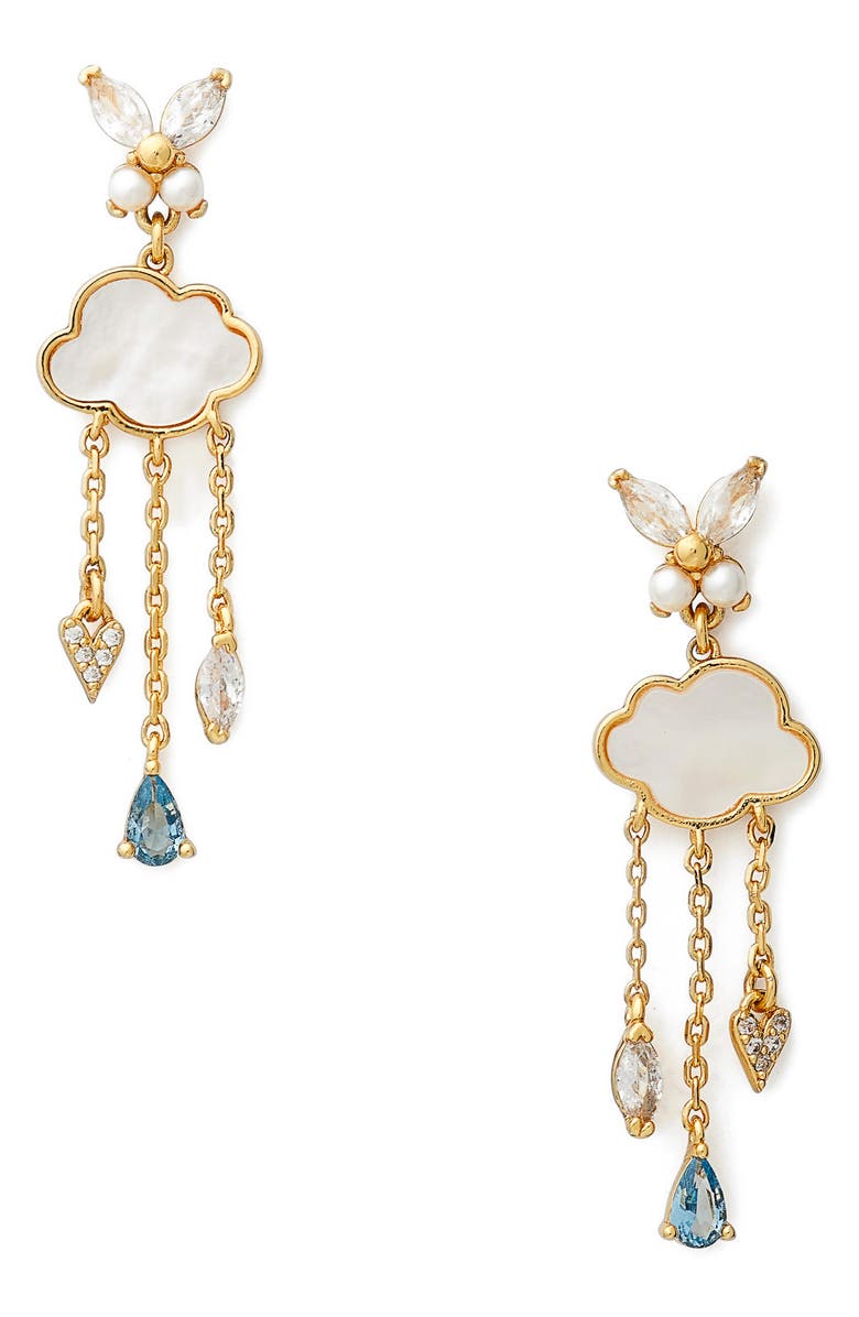 Kate Spade New York wishes cloud drop earrings, Main, color,