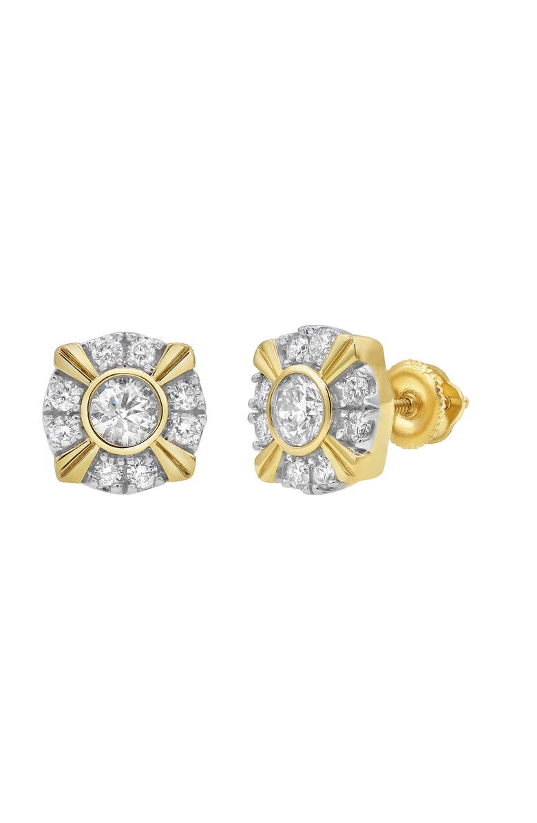 LuvMyJewelry Tudor 14K Yellow Gold Diamond Stud Earrings - 0.76ct., Main, color, 