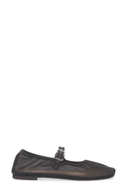 Sandy Liang Mesh Mary Jane Flat In Black