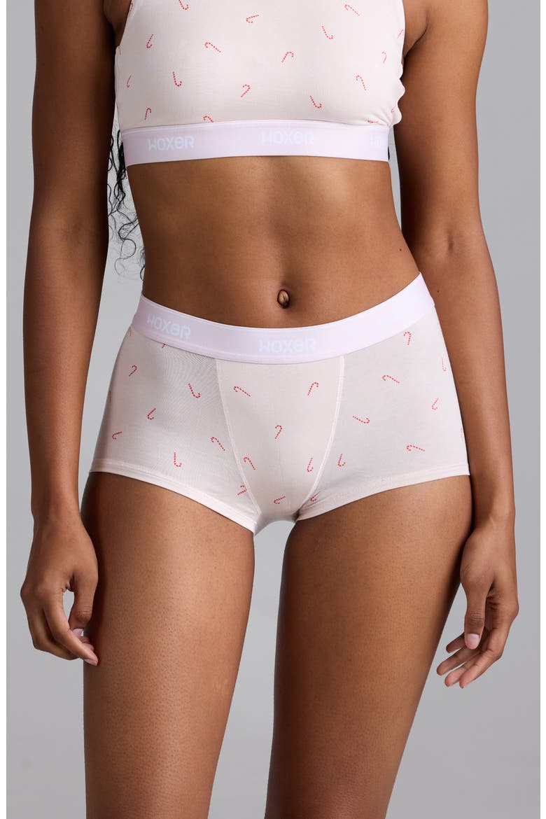 Bold Ultrasoft Boyshorts, Alternate, color, CANDY CANE DITSY