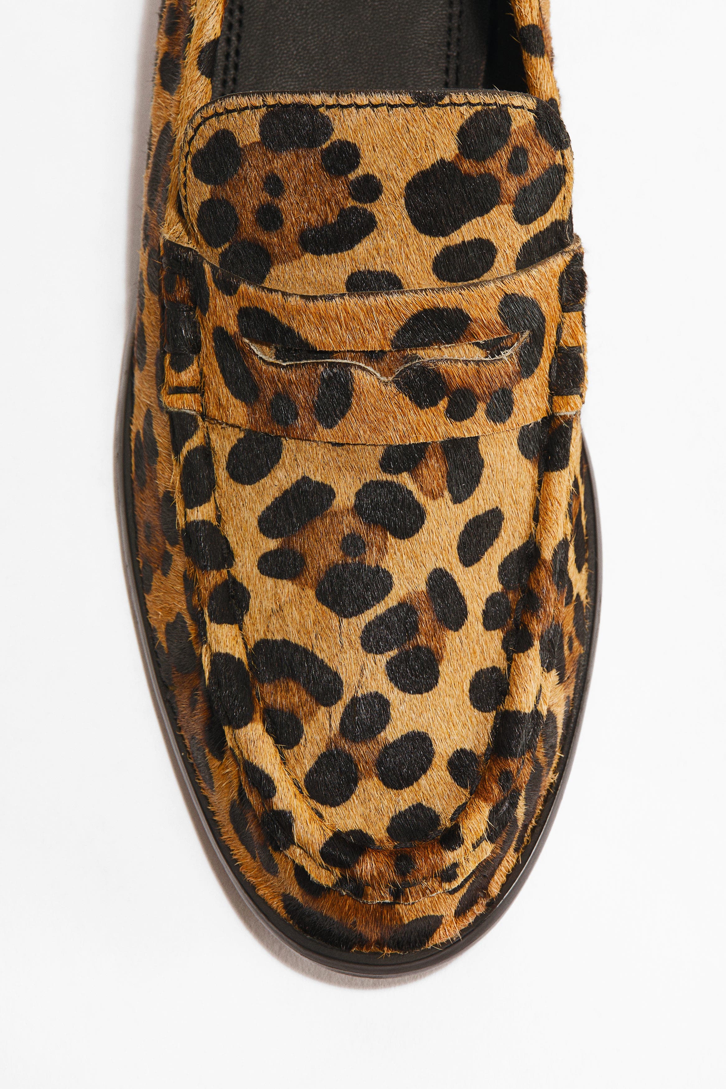 H&M Loafers, Main, color, Beige/Faux Leopard