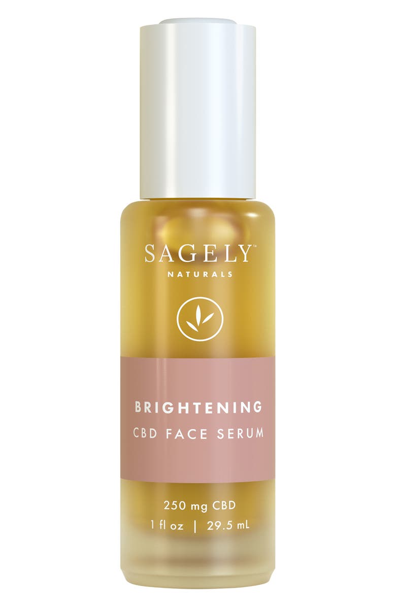 Sagely Naturals Brightening CBD Face Serum, Main, color,