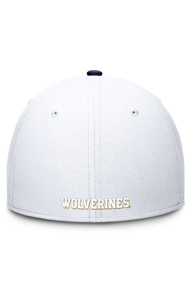 Jordan Brand Men's Jordan Brand White Michigan Wolverines Rise Flex Hat, Alternate, color,