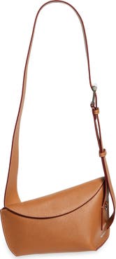 McQueen T-Bar Sling Asymmetric Leather Crossbody Bag