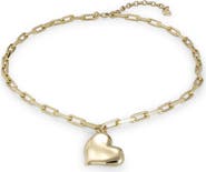 UNODE50 Medium Heart Link Necklace