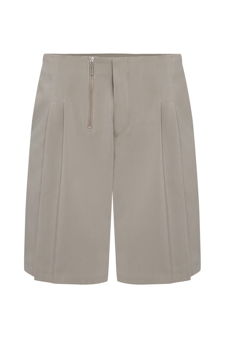 Cotton Woven Short With Zip, Main, color, beige