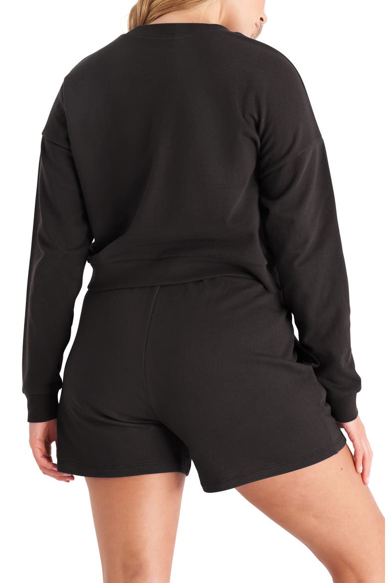 The Crop Sweatshirt, Alternate, color, Vintage Black