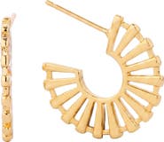 AREA STARS Samrita Fan Post Earrings