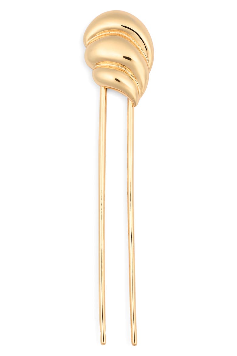 Croissant Chic Hair Pin, Main, color, GOLD