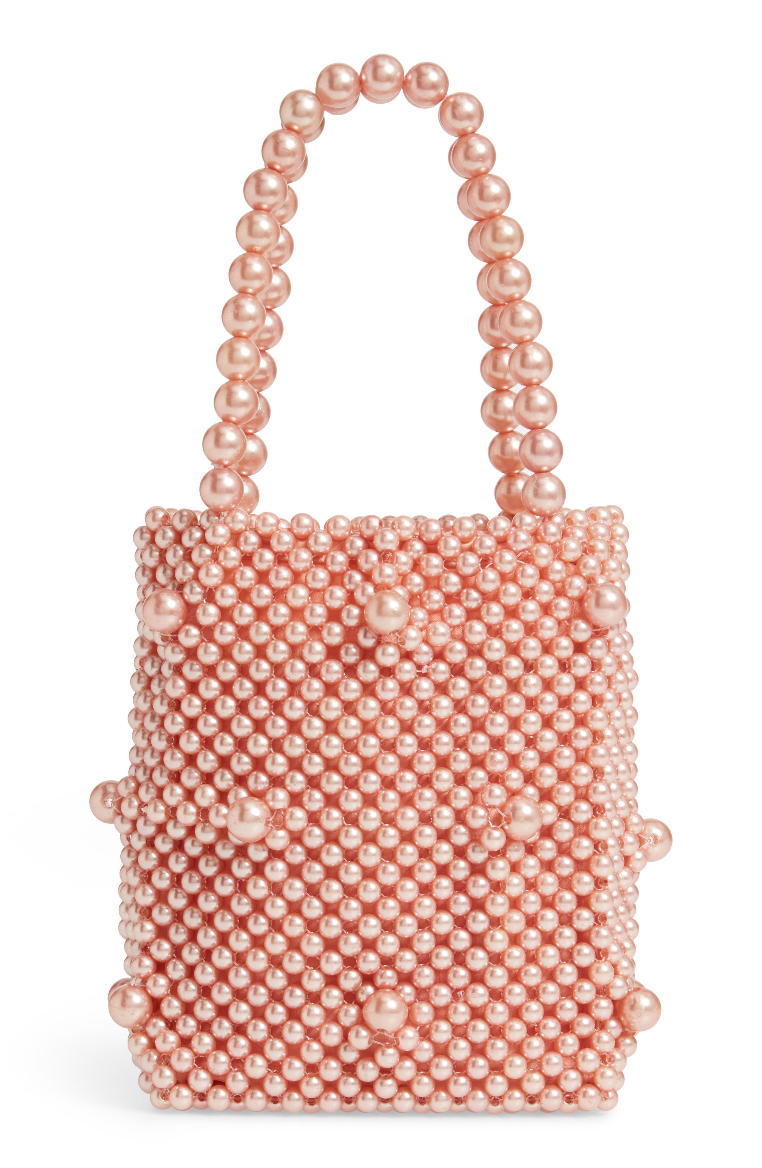 Rachel Parcell Mini Beaded Top Handle Bag, Alternate, color, 
