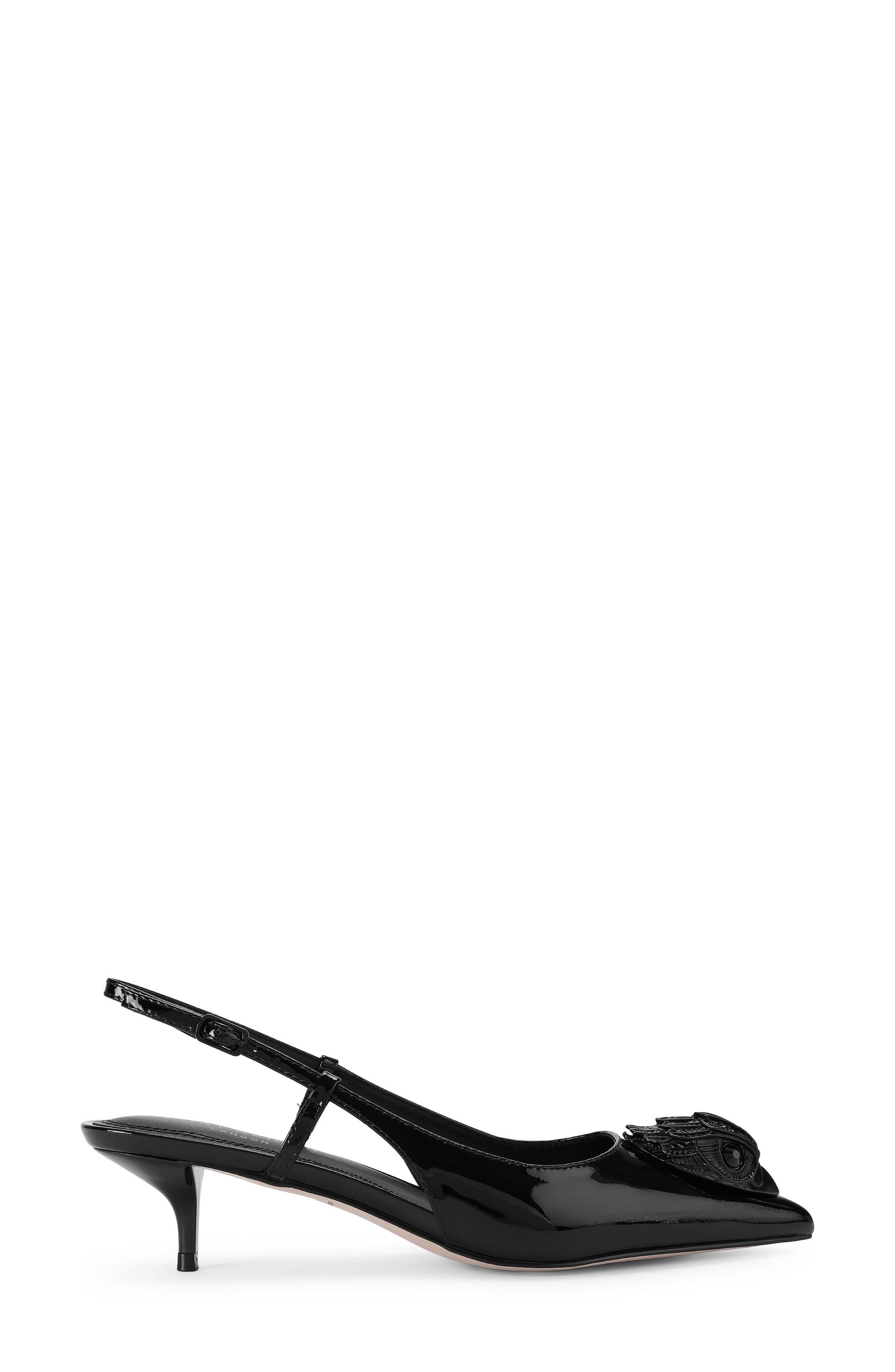 Belsize Pointed Toe Slingback Pump, Alternate, color, BLACK