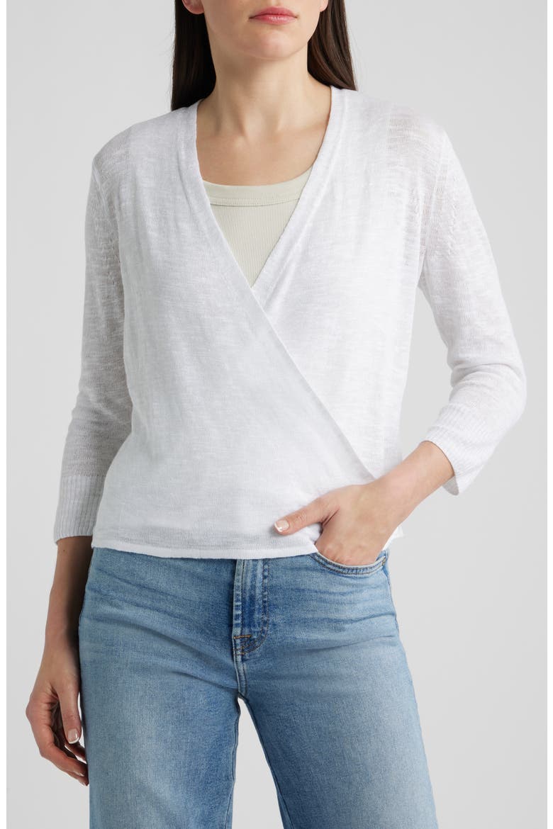 Slub Knit 4-Way Cardigan, Alternate, color, PAPER WHITE