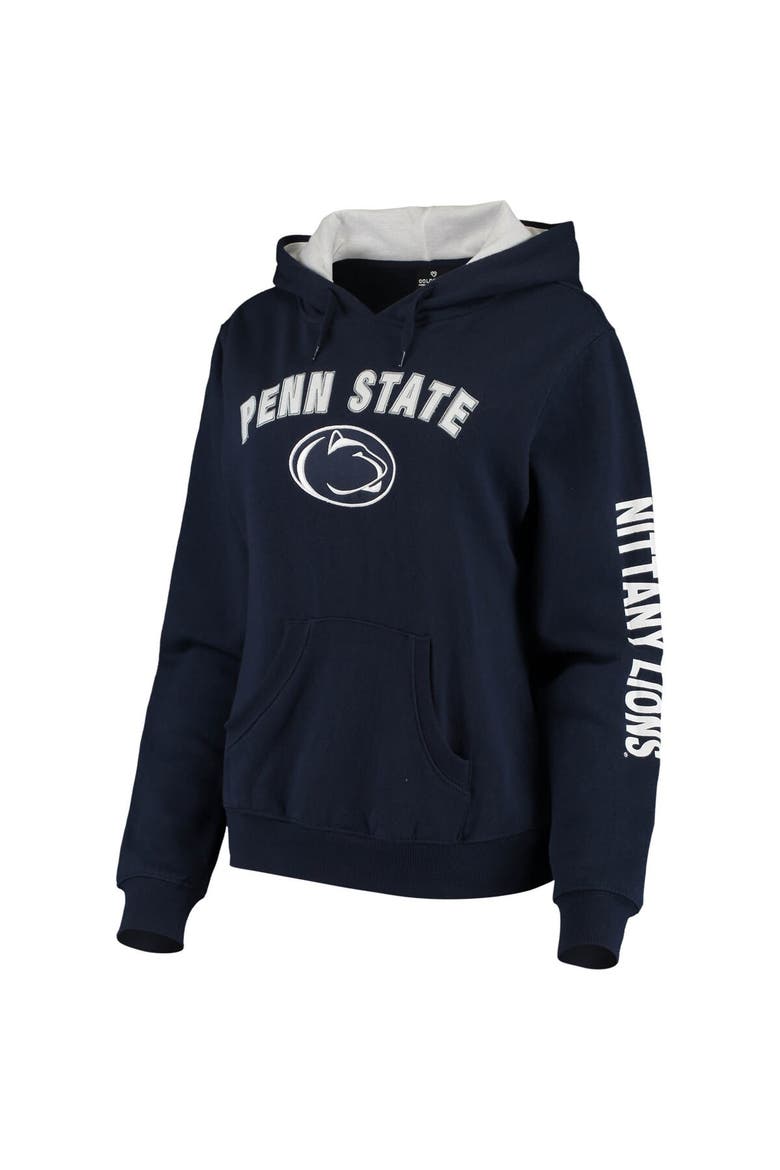 Women's Colosseum Navy Penn State Nittany Lions Loud and Proud Pullover Hoodie, Alternate, color, Navy