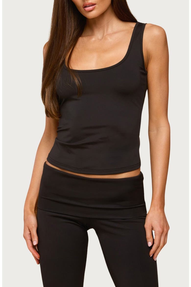 Kiarra Scoop Neck Tank, Main, color, BLACK