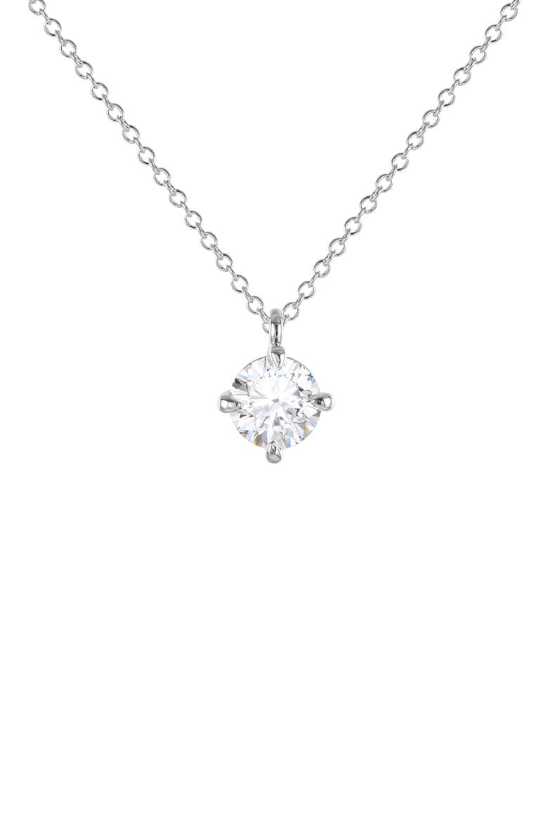 Untamed Petals Joelle Crystal Pendant, Main, color, Silver