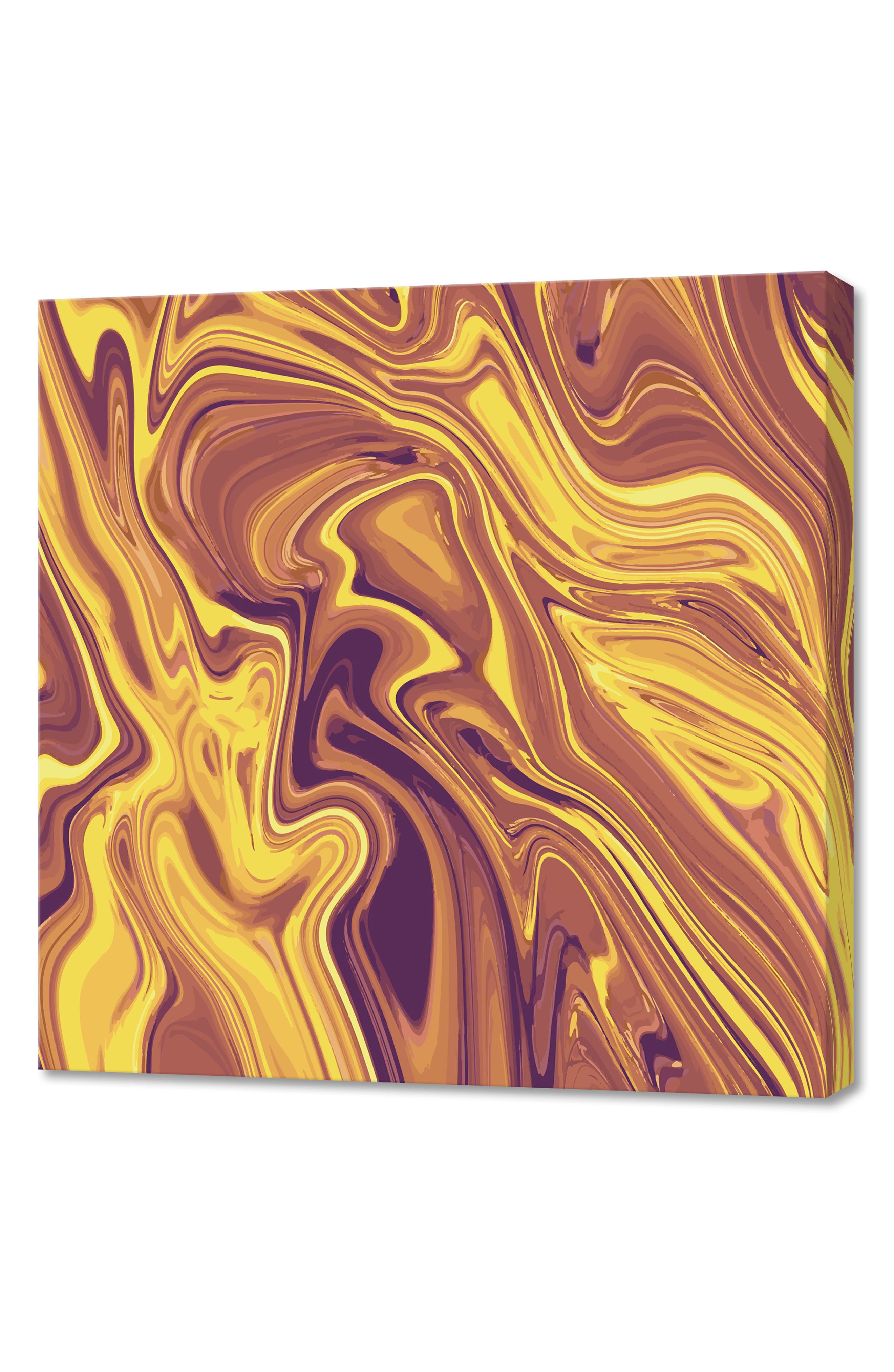 CURIOOS Golden Marble Wrapped Canvas Wall Art - 16