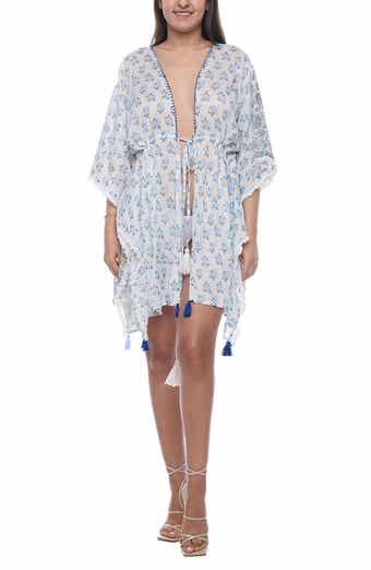 RANEES Floral Tassel Trim Cover-Up