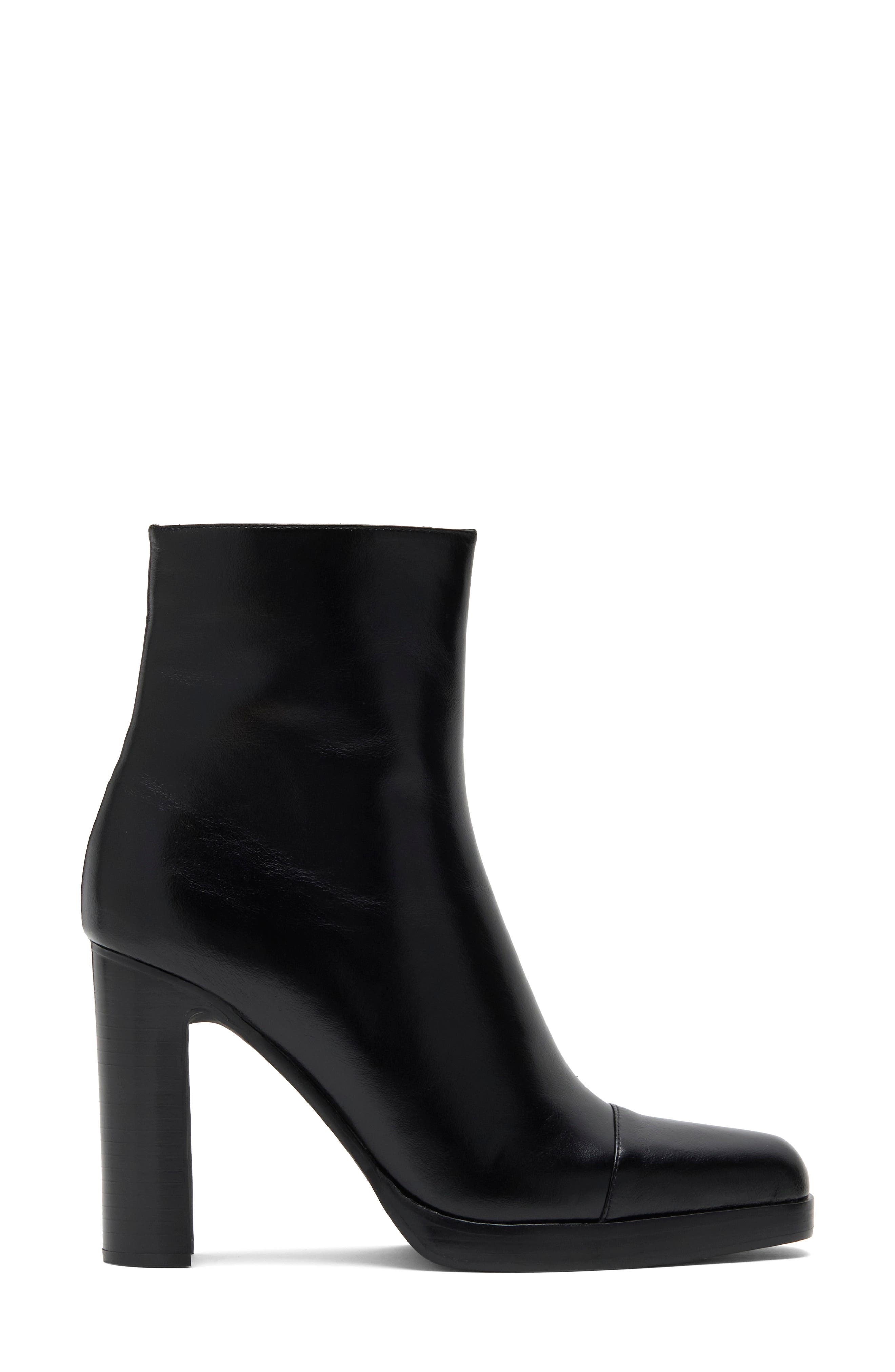 Betsan Block Heel Bootie, Alternate, color, BLACK