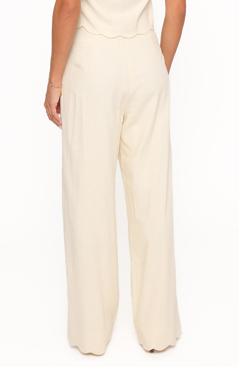 Petal & Pup Jensen Scallop Hem Pants, Alternate, color, Butter Yellow