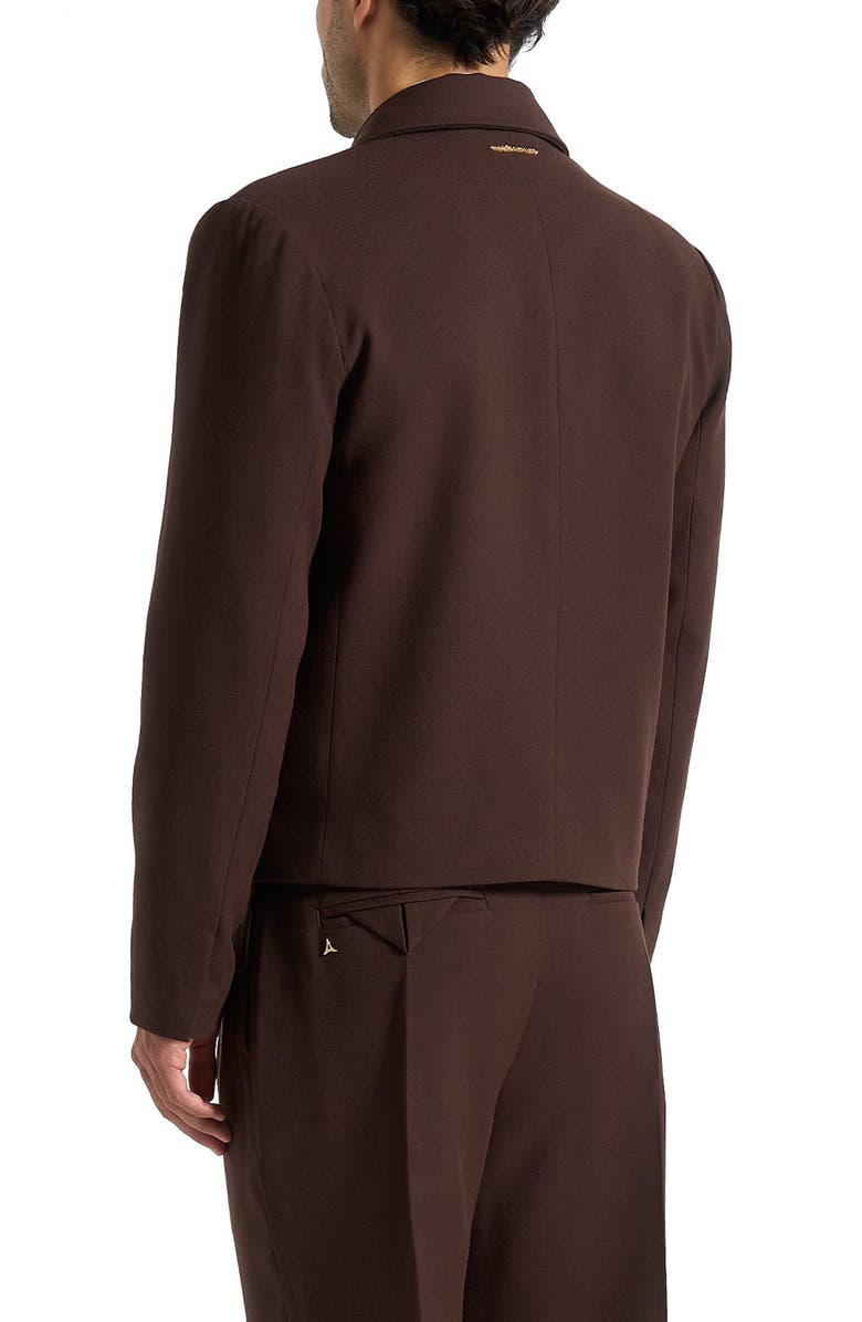 Manière De Voir Hector Double Breasted Tailored Cropped Blazer, Alternate, color, 