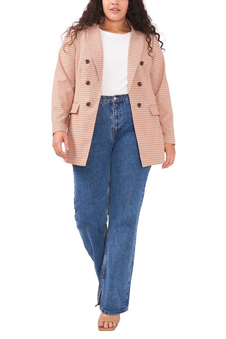 Long Double Breasted Blazer, Alternate, color, ORANGE GINGER