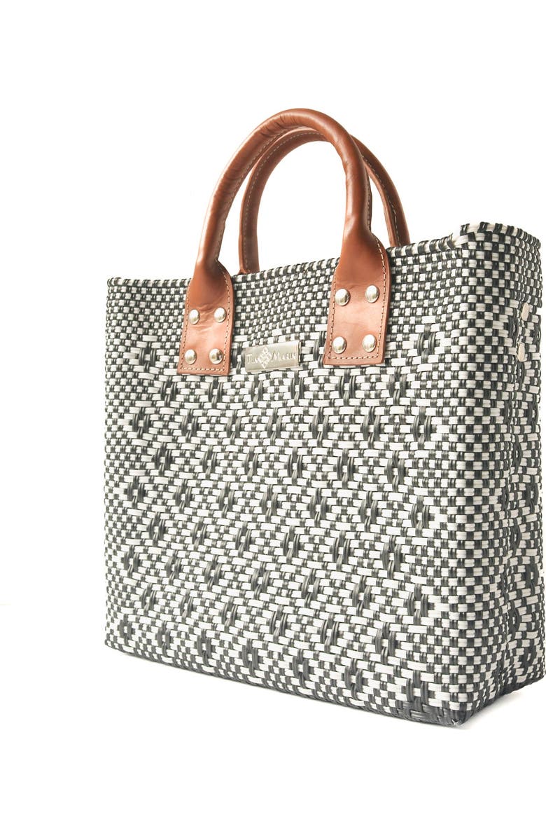 Tin Marin Panda Large Woven Crossbody Bag, Alternate, color, Tan Leather Straps