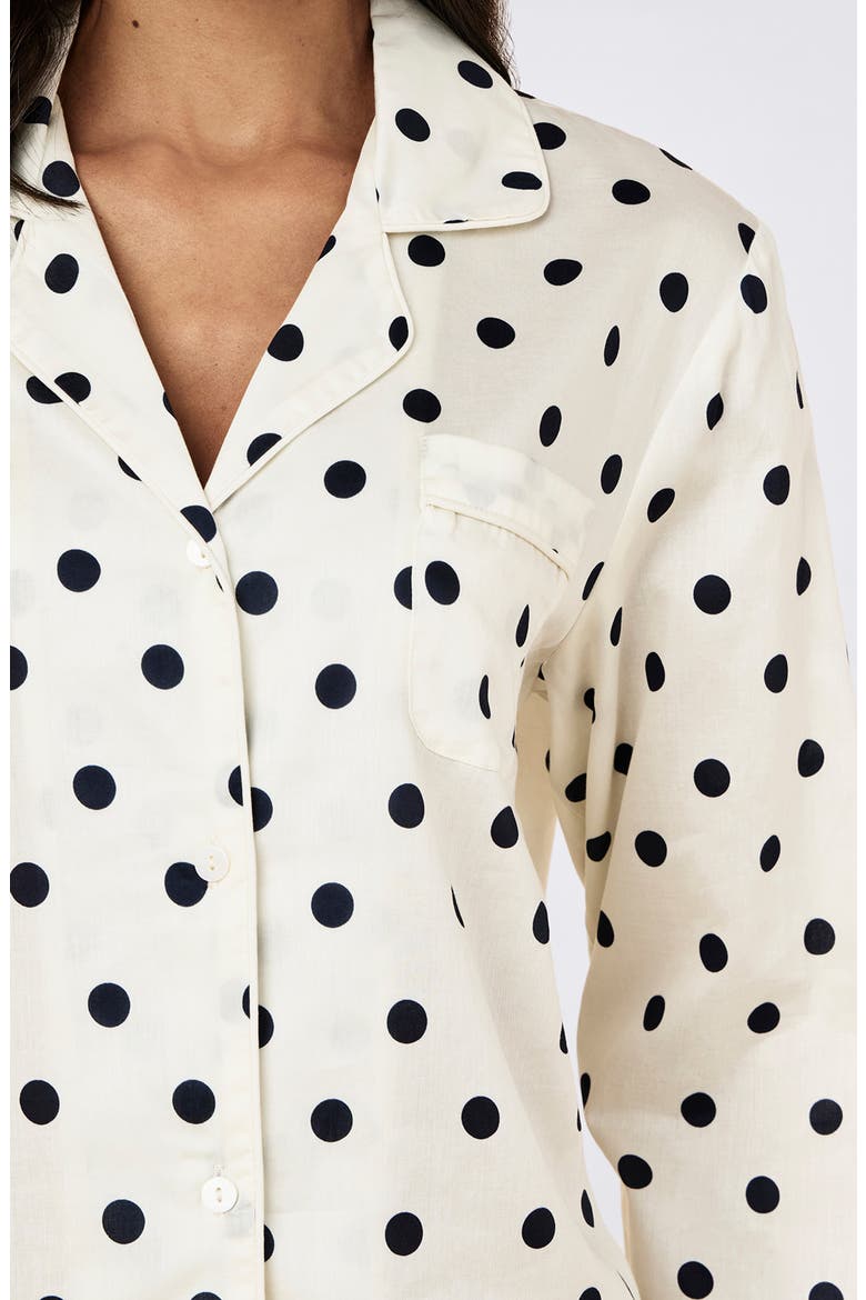 Spot Pajamas, Alternate, color, CREAM/ DEEP NAVY LARGE SPOT