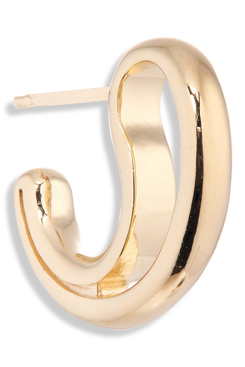 Mini Cutout Teardrop Earrings, Alternate, color, 8120 YELLOW GOLD