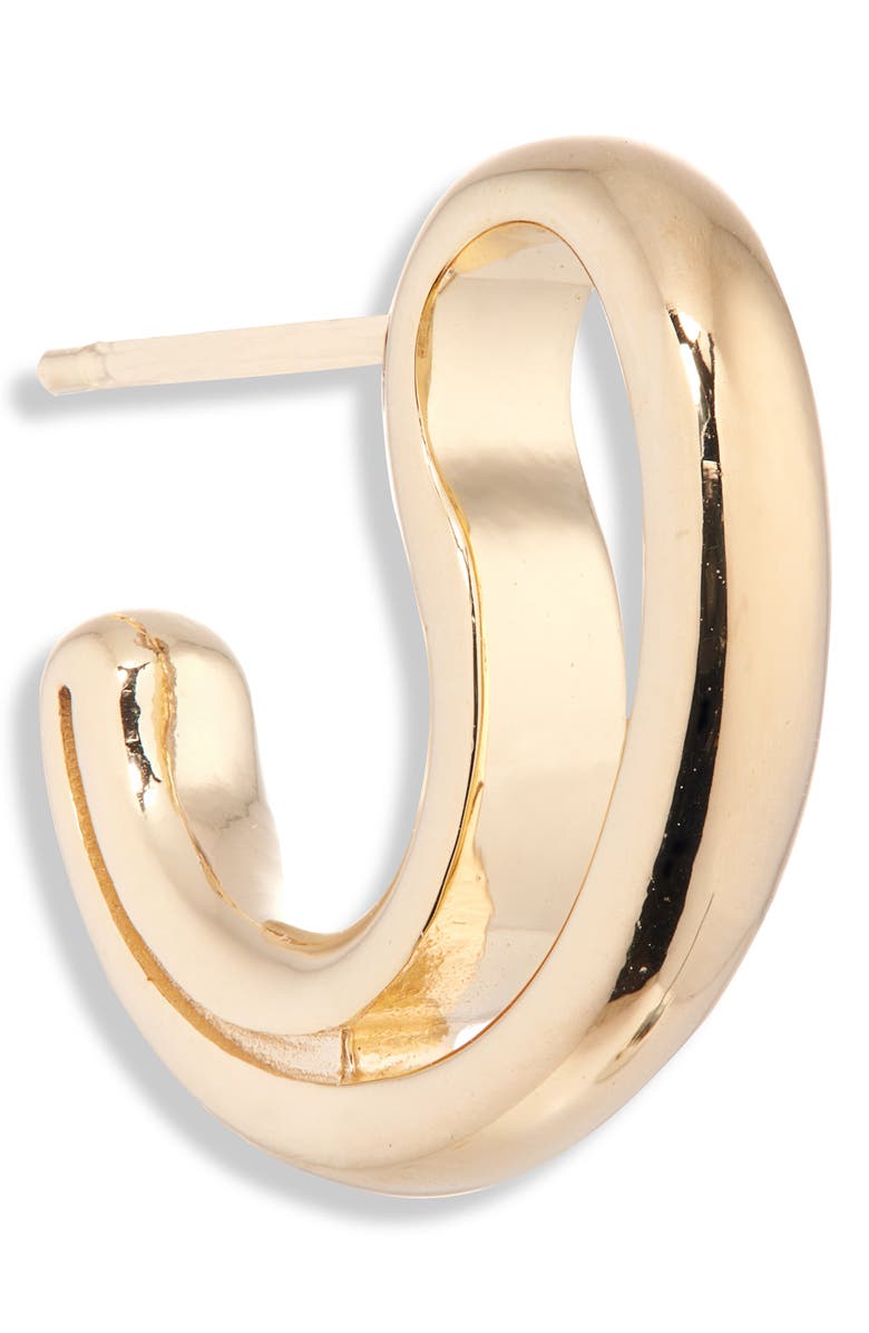 Bottega Veneta Mini Cutout Teardrop Earrings, Alternate, color, 8120 Yellow Gold