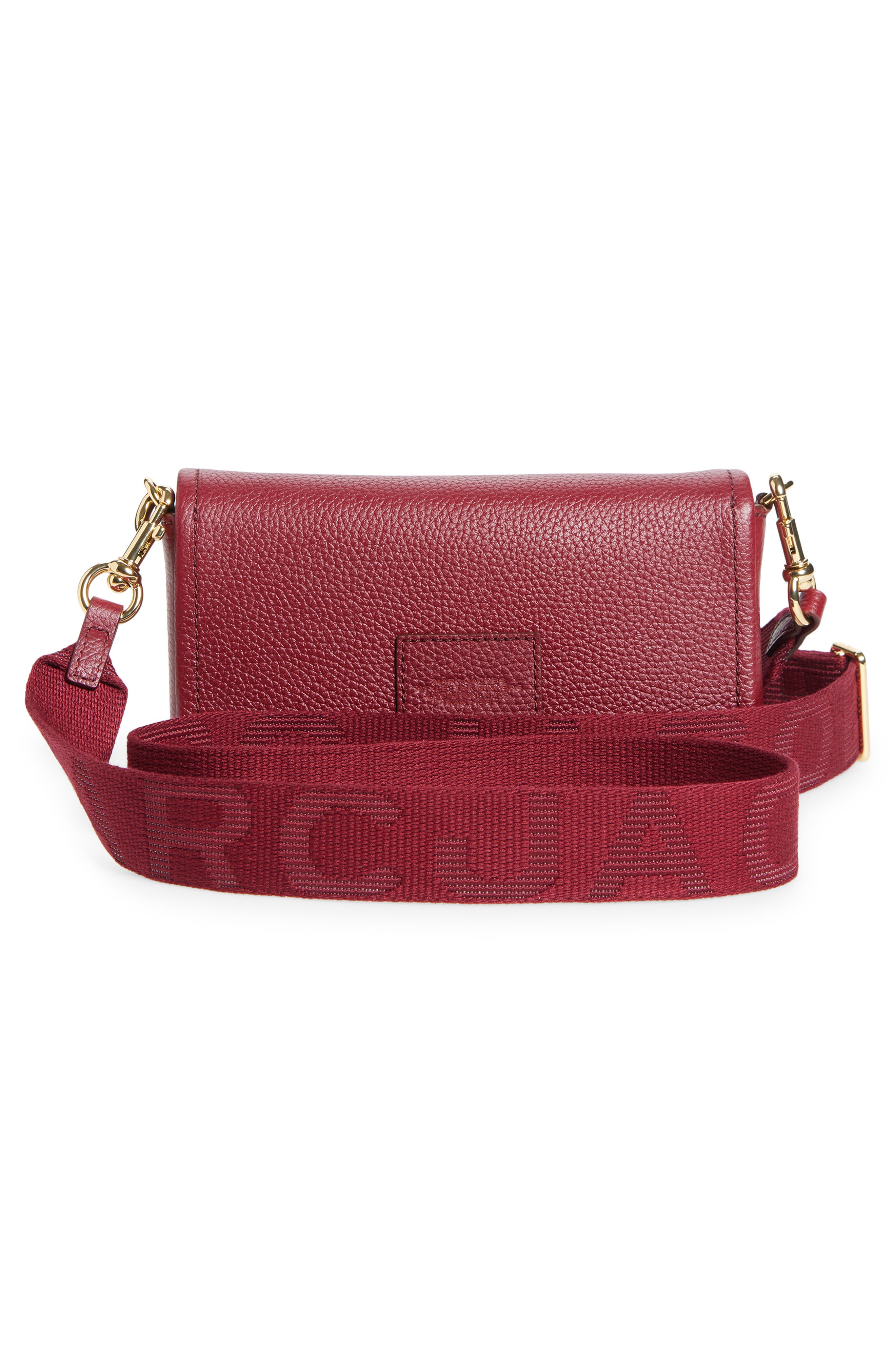 The Mini Leather Crossbody Bag, Alternate, color, CHERRY
