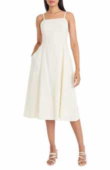 Maggy London Seam Detail Fit & Flare Midi Dress