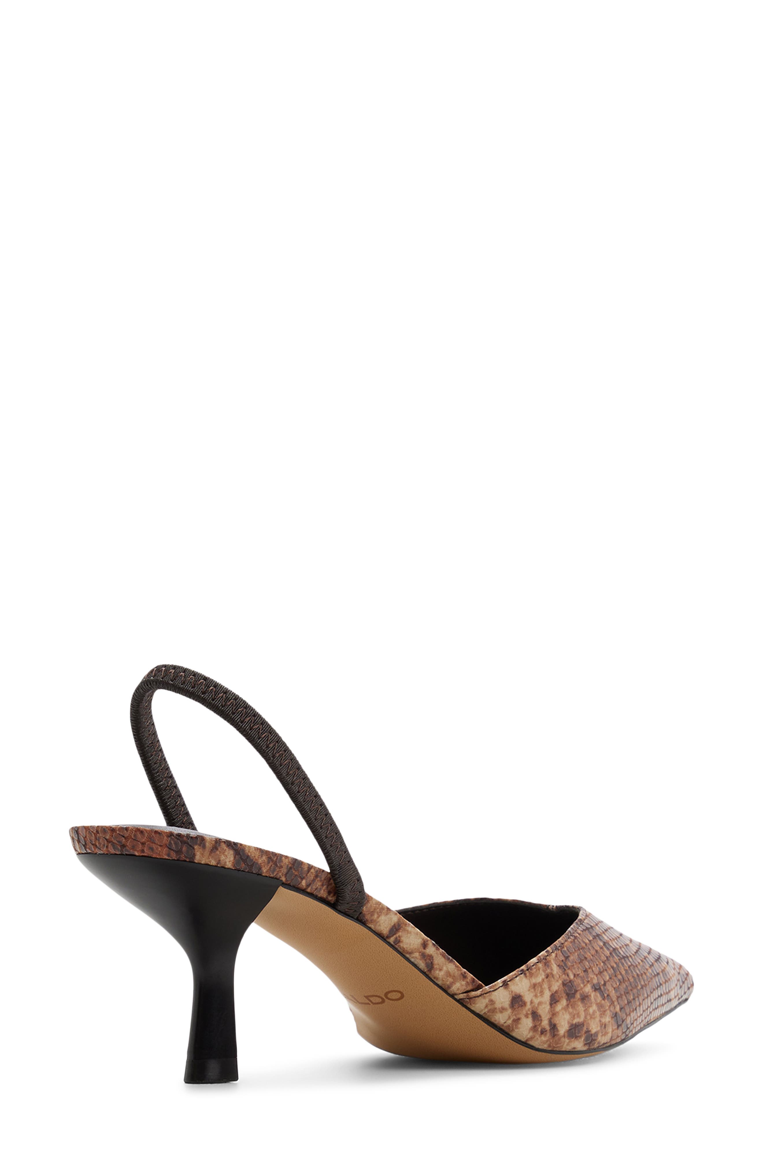 Olivia Pointed Toe Slingback Pump, Alternate, color, BROWN MULTI