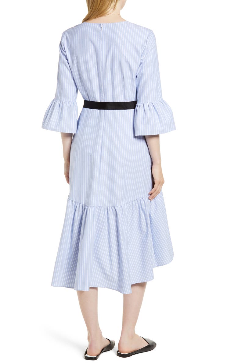 1901 Ruffle Hem Faux Wrap Dress, Alternate, color, 