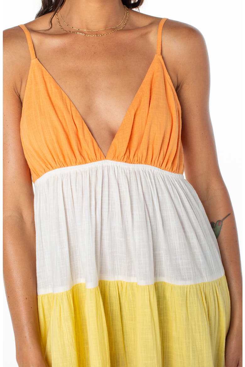 Honolulu Glow Colorblock Tiered Maxi Dress, Alternate, color, MULTI COLOR SOLID