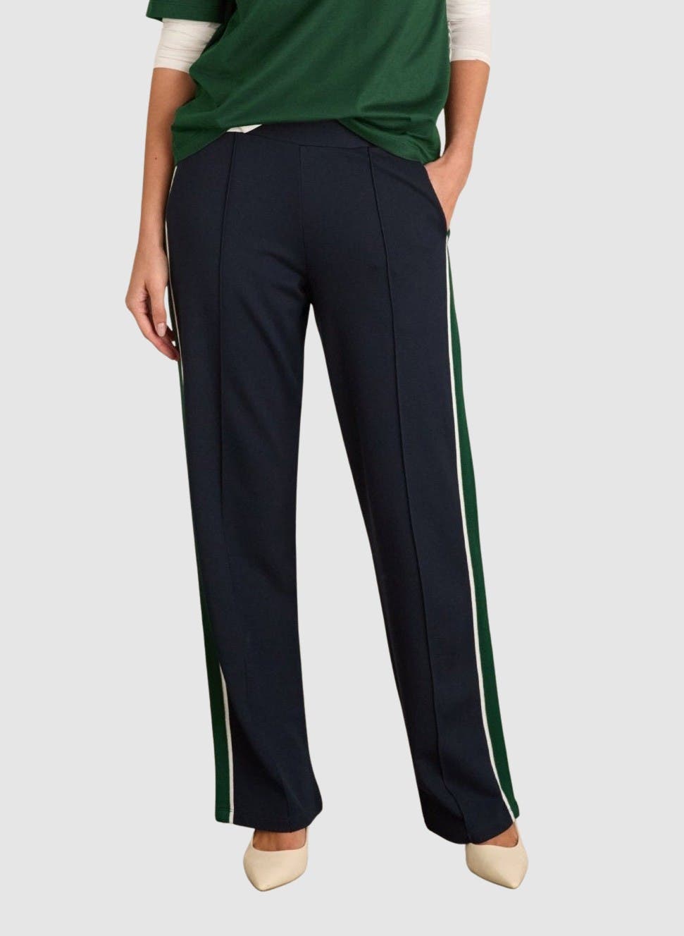 Navy, Green & White