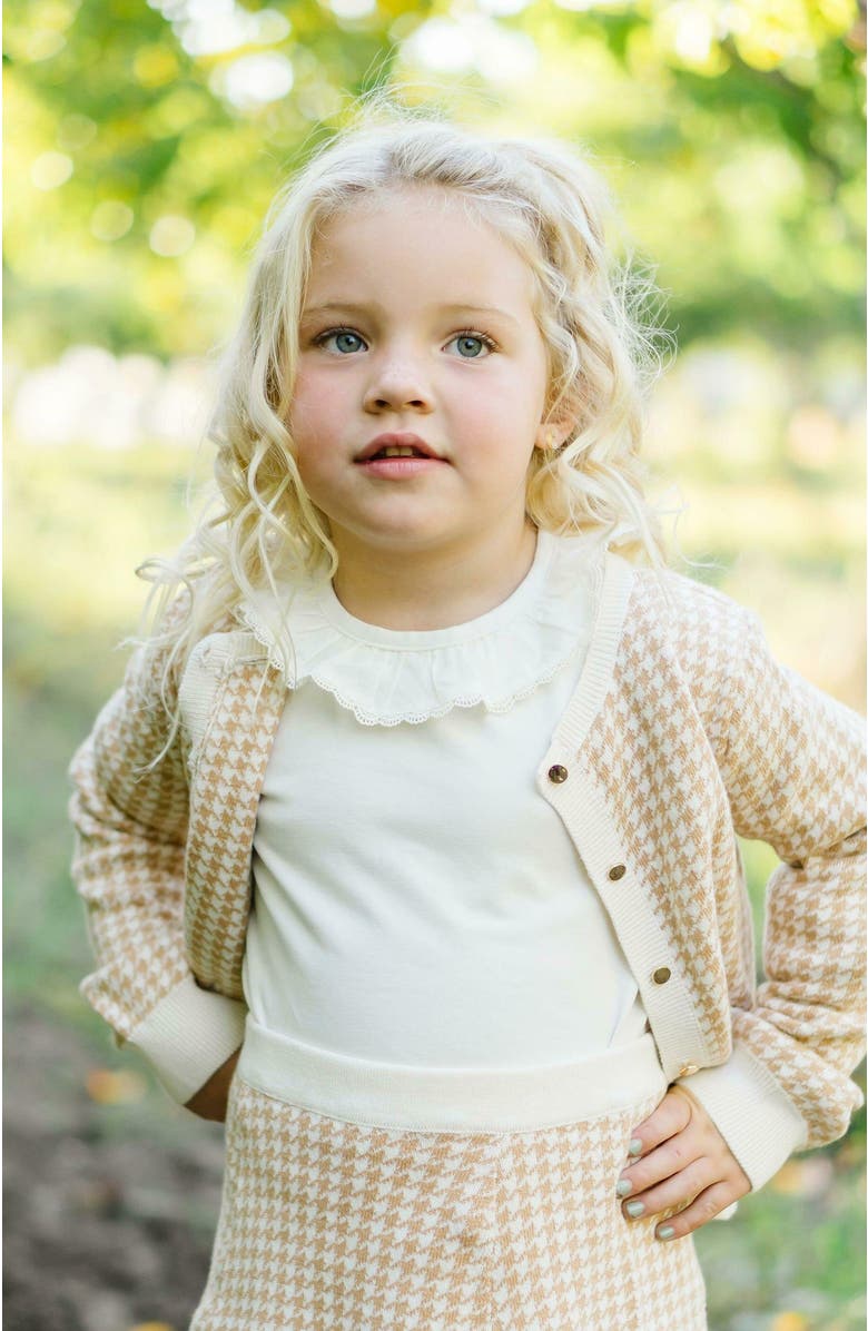 Hope & Henry Baby Girls' Ruffle Neck Knit Top, Infant, Alternate, color, 